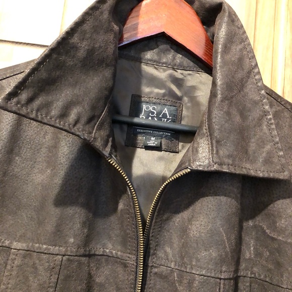 JoS A BANK … mens leather coat NWOT - Picture 11 of 16